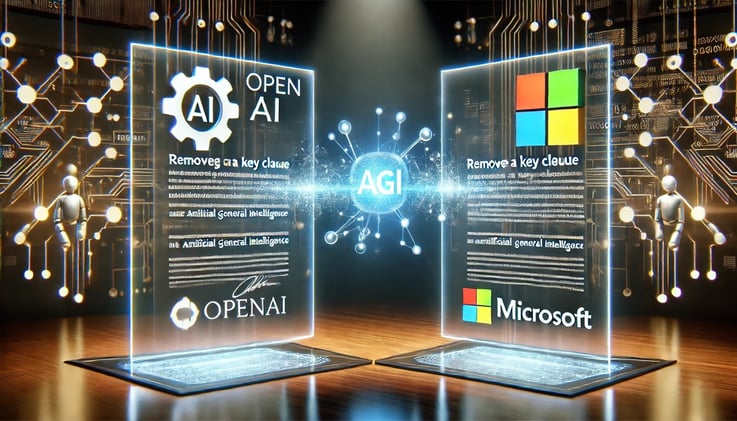 OpenAI may remove AGI clause from Microsoft deal in order to attract more investments. OpenAI May Remove AGI Clause from Microsoft Deal to Attract Investments