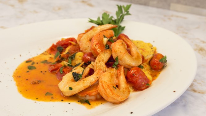 The plant-based seafood startup, The ISH Company, gains momentum with recent funding towards pipeline commercialization efforts. shrimp polenta IMG 9869