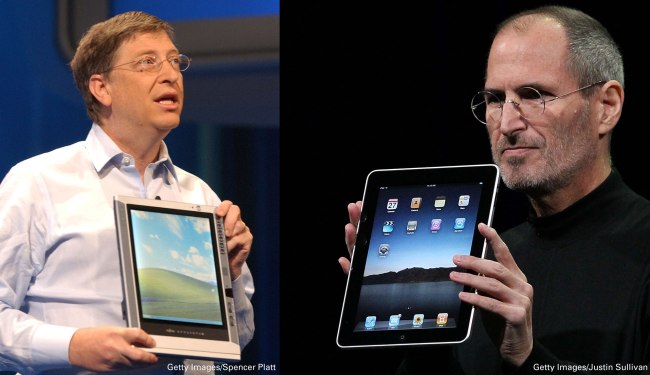 iPhone is not a monopoly as Windows once was. gates jobs tablets